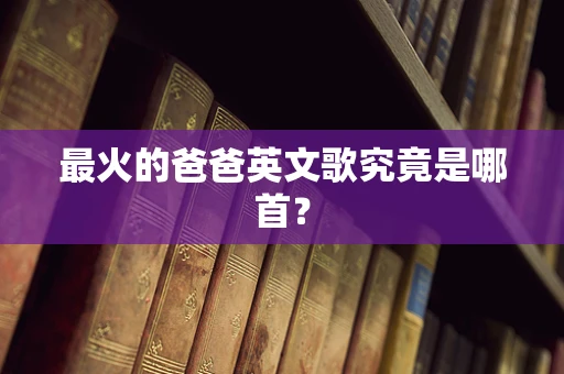 最火的爸爸英文歌究竟是哪首？