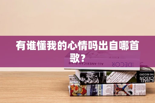 有谁懂我的心情吗出自哪首歌？