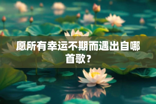愿所有幸运不期而遇出自哪首歌？