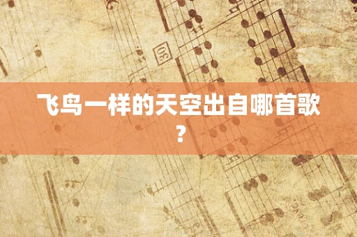 飞鸟一样的天空出自哪首歌？