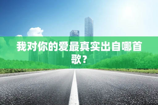 我对你的爱最真实出自哪首歌？