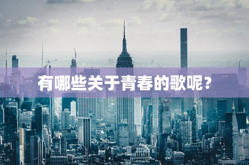 有哪些关于青春的歌呢？