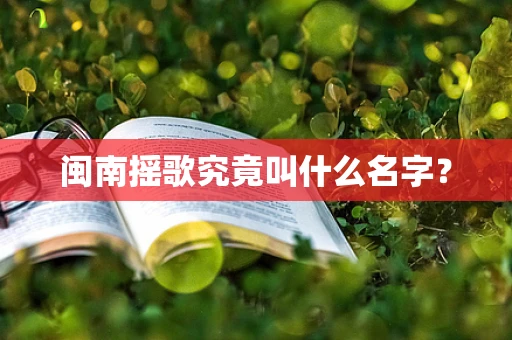 闽南摇歌究竟叫什么名字？