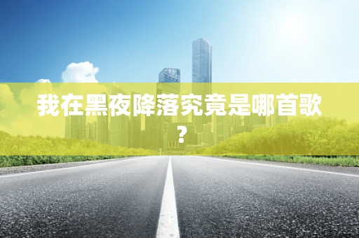 我在黑夜降落究竟是哪首歌？