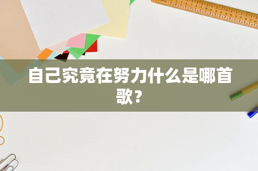 自己究竟在努力什么是哪首歌？