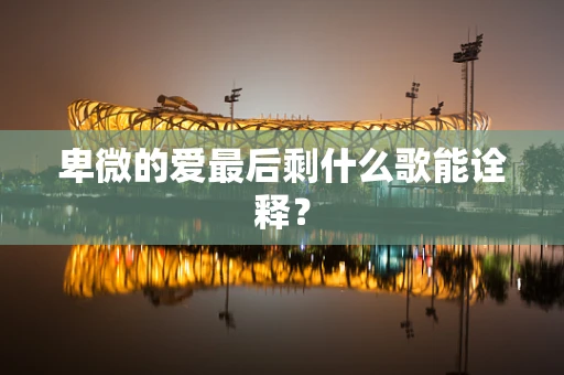 卑微的爱最后剩什么歌能诠释？