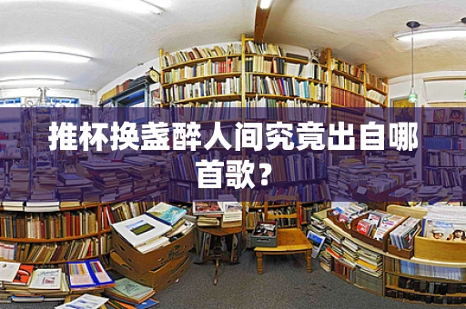 推杯换盏醉人间究竟出自哪首歌？