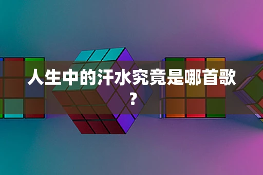 人生中的汗水究竟是哪首歌？