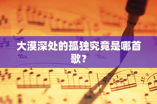 大漠深处的孤独究竟是哪首歌？