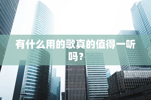 有什么用的歌真的值得一听吗？