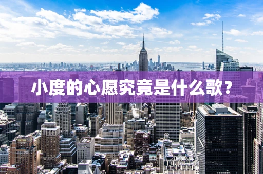 小度的心愿究竟是什么歌？