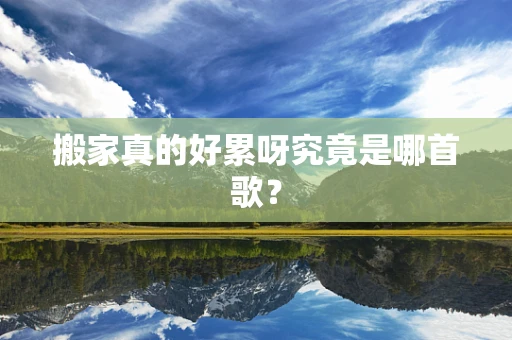 搬家真的好累呀究竟是哪首歌？