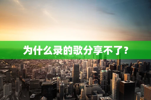 为什么录的歌分享不了？