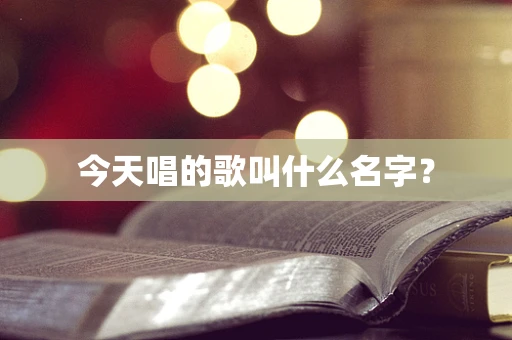 今天唱的歌叫什么名字？