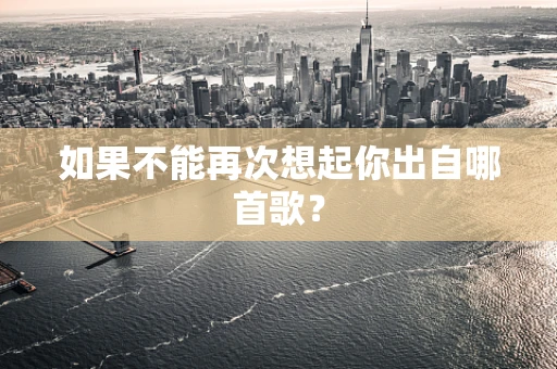 如果不能再次想起你出自哪首歌？