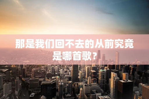 那是我们回不去的从前究竟是哪首歌？