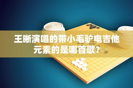 王晰演唱的带小毛驴电吉他元素的是哪首歌？