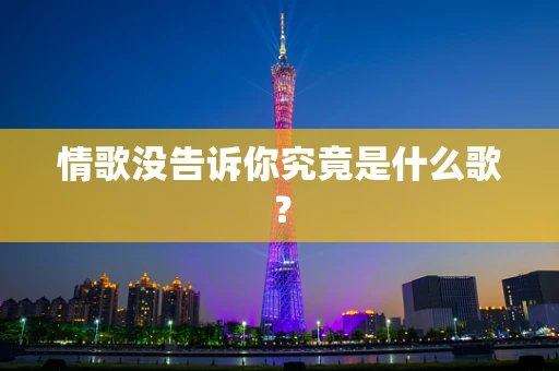 情歌没告诉你究竟是什么歌？