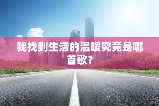 我找到生活的温暖究竟是哪首歌？