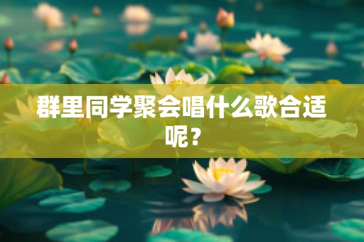 群里同学聚会唱什么歌合适呢？